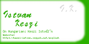 istvan keszi business card